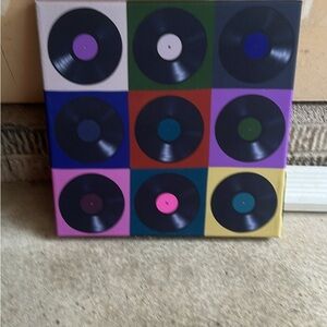 Colorful Vinyl Record Wall Art